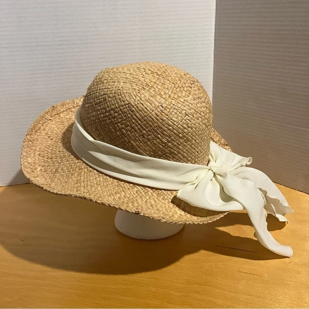 Foldable Travel Bow Ribbon Panama Hat Beach Straw Hats Sun Hat Women's Cap